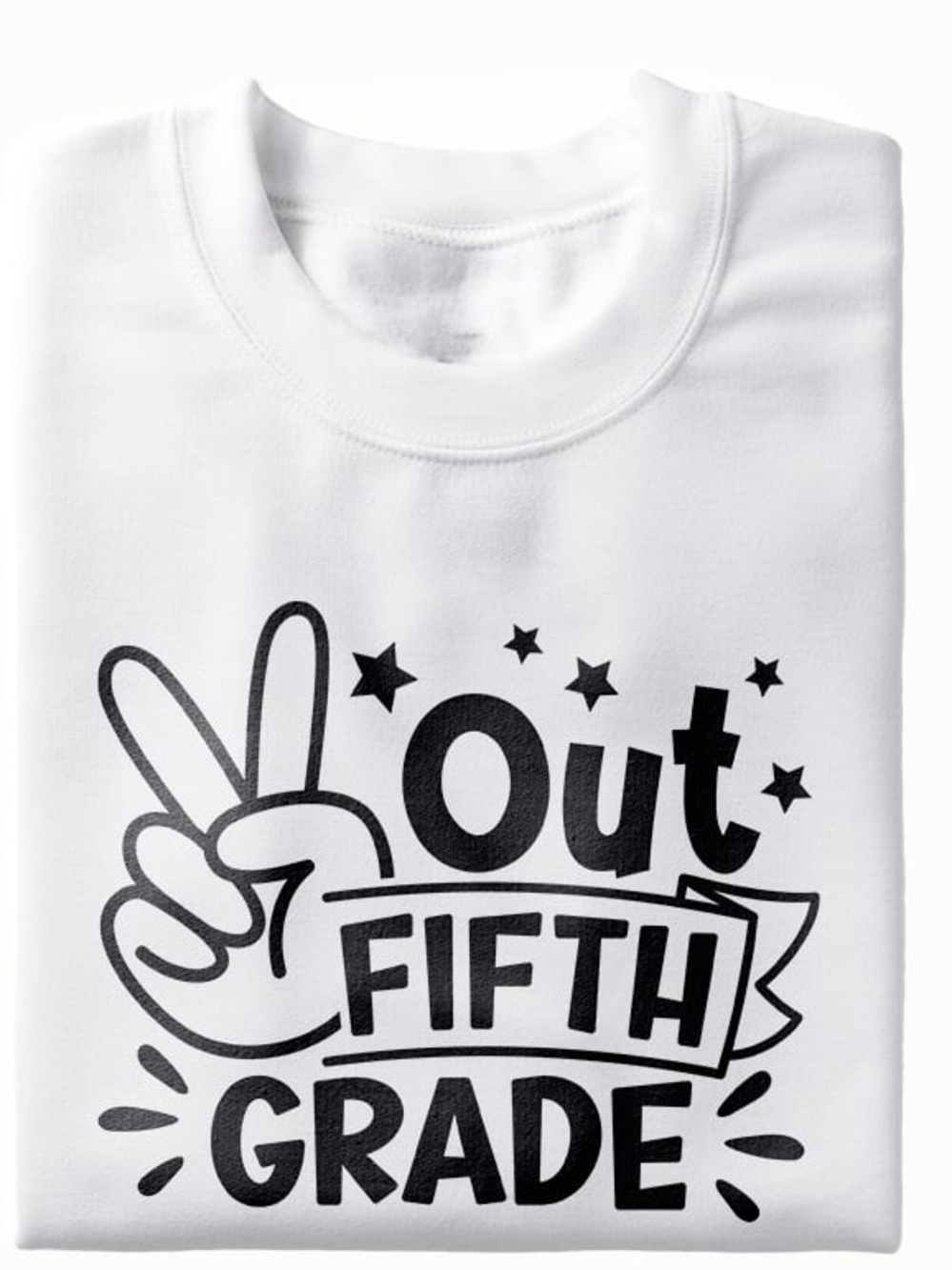 5th Grade Graduation Tee.  Choose your wording color